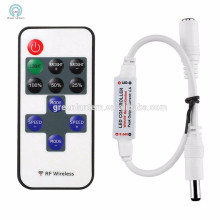 DC 5V-24V Eingang 12A Ausgang 11 Tasten RF Fernbedienung Mini LED Controller / Dimmer